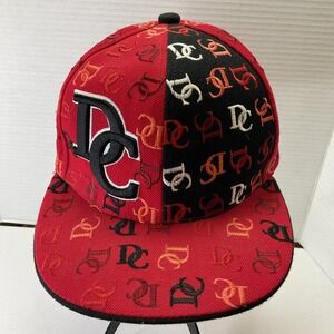 Washington DC‎ Red / Black All Over Print Fitted Hat By City Hunter size S